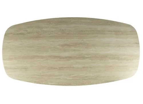 Esstisch Ele | oval | 180 cm | Keramik | Travertin