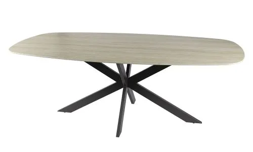 Esstisch Ele | oval | 180 cm | Keramik | Travertin