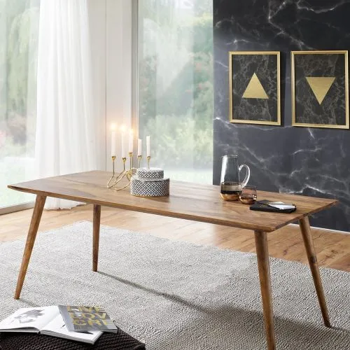 Esstisch Elias | Sheesham Holz massiv | dunkelbraun | 120x60