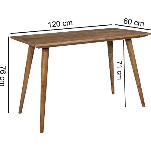 Esstisch Elias | Sheesham Holz massiv | dunkelbraun | 120x60