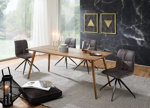 Esstisch Elias | Sheesham Holz massiv | dunkelbraun | 120x60
