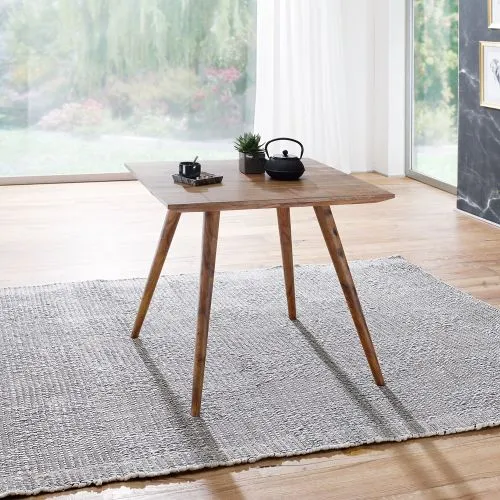 Esstisch Elias | Sheesham Holz massiv | dunkelbraun | 80x80