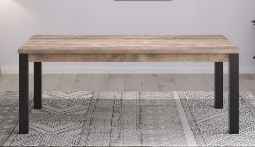 Esstisch Emile 1 | 200 x 100 | Eiche Tabak / Schwarz