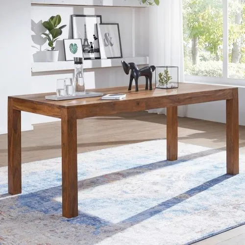 Esstisch Emma | Sheesham Holz massiv | dunkelbraun | 140x80