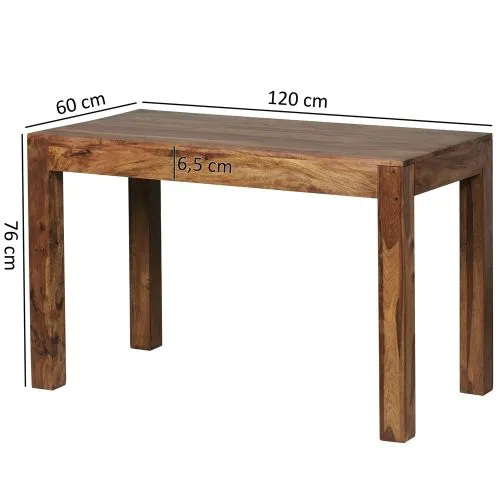 Esstisch Emma | Sheesham Holz massiv | dunkelbraun | 140x80