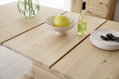 Esstisch Girona | ausziehbar | Ast /Balkeneiche| 180(230)x100