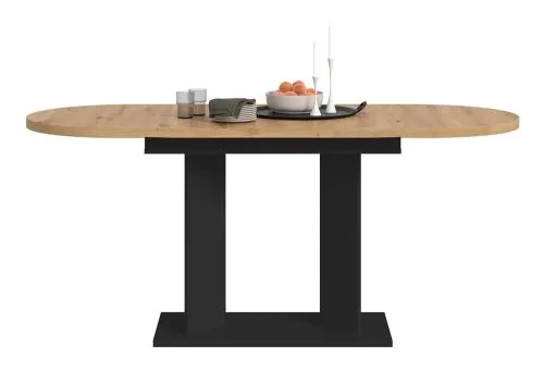 Esstisch Gustav | ausziehbar | Artisan Eiche / schwarz