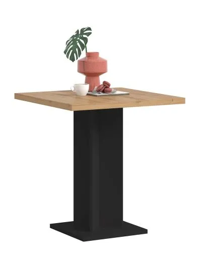 Esstisch Gustav | Säulen-Fußgestell | Artisan Eiche / schwarz