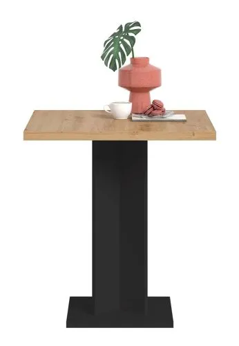 Esstisch Gustav | Säulen-Fußgestell | Artisan Eiche / schwarz