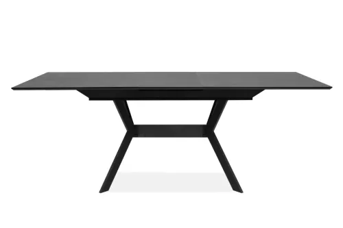 Esstisch Haro | Ausziehtisch | 160(200)x90 | Stein dunkel / schwarz