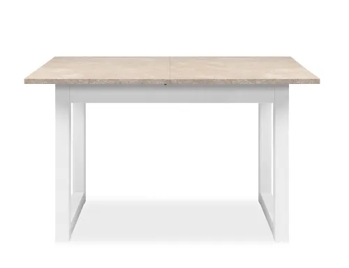Esstisch Houston | Ausziehtisch | Sandstein / Weiß | 160-200 x 75 x 90 cm
