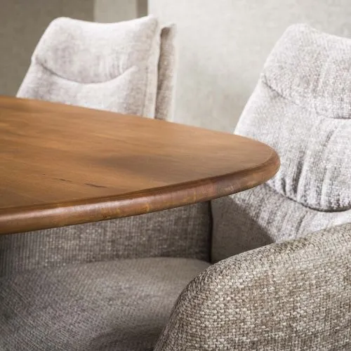 Esstisch Kani | 215 cm | oval | Mango massiv | sandfarbe