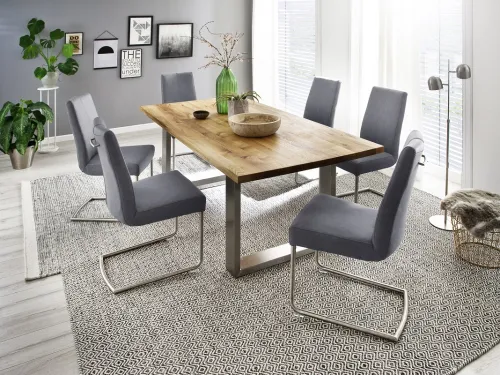 Esstisch Kufentisch Greta | Balkeneiche massiv | 160 x 90 cm