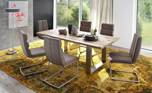 Esstisch Kufentisch Matras | Wildeiche massiv | 180 x 100 cm