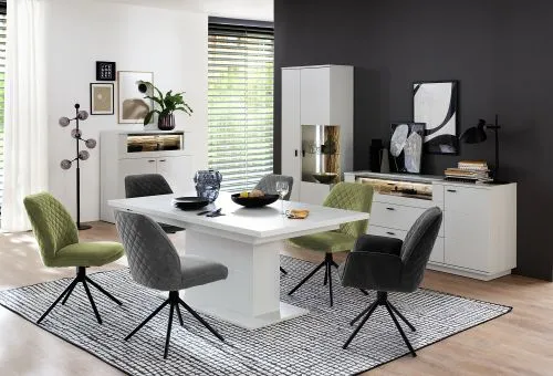 Esstisch Lissabon | Modern White | 180(280)x100