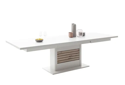 Esstisch Louisiana | ausziehbar | Modern White | 180 (280) x 100