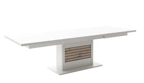 Esstisch Louisiana | ausziehbar | Modern White | 180 (280) x 100