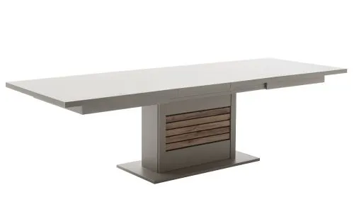 Esstisch Lüttich | Basalt / Wotan Eiche | 180(280)x100