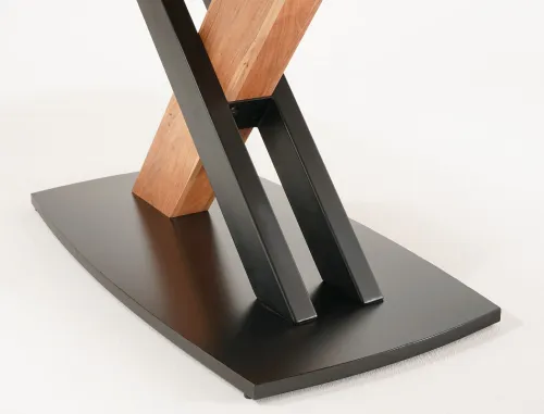 Esstisch Maverick | Akazie massiv | X-Gestell | mit Schweizer Kante | 220x100