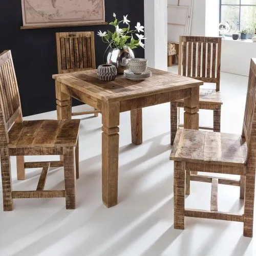 Esstisch Mia | Mango Holz massiv | 80x80 cm