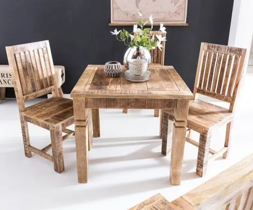 Esstisch Mia | Mango Holz massiv | 80x80 cm