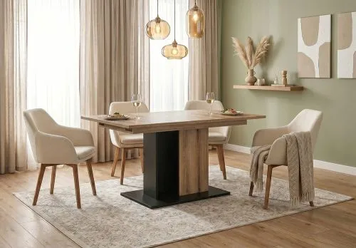 Esstisch Molina | 150(230)x90 | Evoke Oak / Basalt grau