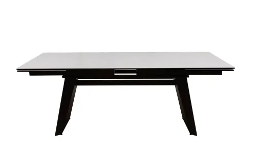 Esstisch Molinara | Edelstahl | hellgrau | ausziehbar | 200(290) x 100