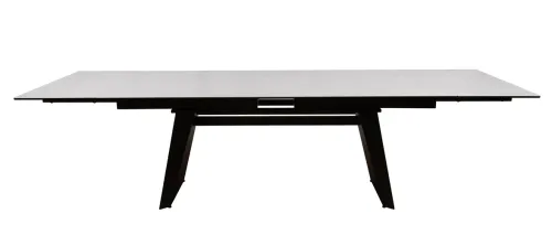 Esstisch Molinara | Edelstahl | hellgrau | ausziehbar | 200(290) x 100