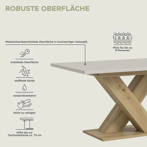 Esstisch Motion 1 | ausziehbar | Kaschmir / Artisan | 150(190)x90