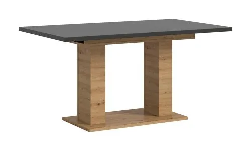 Esstisch Motion 2 | ausziehbar | Doppelsäulen-Fußgestell | Artisan Eiche / grau | 150(190)x90