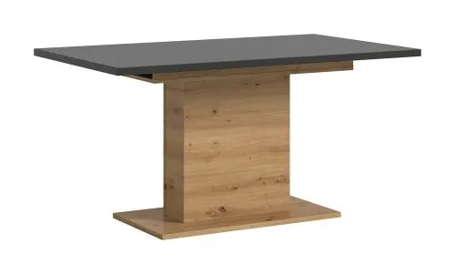 Esstisch Motion 2 | ausziehbar | Säulen-Fußgestell | Artisan Eiche / grau | 150(190)x90