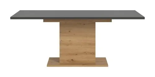 Esstisch Motion 2 | ausziehbar | Säulen-Fußgestell | Artisan Eiche / grau | 150(190)x90