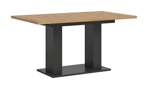 Esstisch Motion | ausziehbar | Doppelsäulen-Fußgestell | Artisan Eiche / grau | 150(190)x80