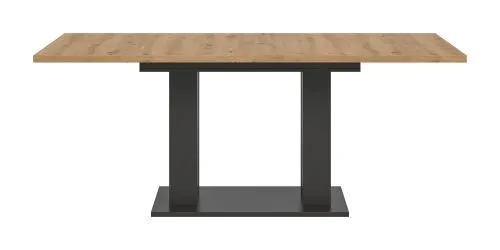 Esstisch Motion | ausziehbar | Doppelsäulen-Fußgestell | Artisan Eiche / grau | 150(190)x90