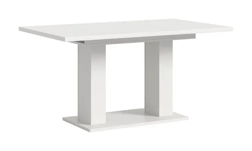 Esstisch Motion | ausziehbar | Doppelsäulen-Fußgestell | weiß | 150(190)x80