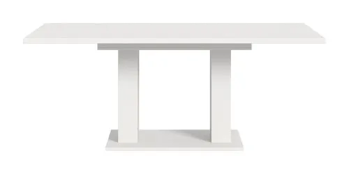 Esstisch Motion | ausziehbar | Doppelsäulen-Fußgestell | weiß | 150(190)x90