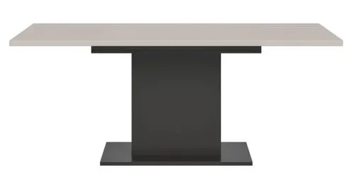 Esstisch Motion | ausziehbar | Säule | grau / Kaschmir | 150(190)x90