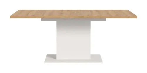 Esstisch Motion | ausziehbar | Säulen-Fußgestell | Artisan Eiche / weiß | 150(190)x90