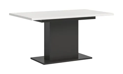 Esstisch Motion | ausziehbar | Säulen-Fußgestell | weiß / grau | 150(190)x80