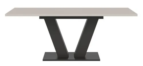 Esstisch Motion | ausziehbar | V-Fuß | grau / Kaschmir | 150(190)x90