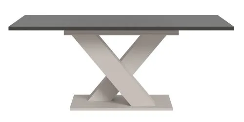 Esstisch Motion | ausziehbar | X-Fuß| grau / Kaschmir | 150(190)x90