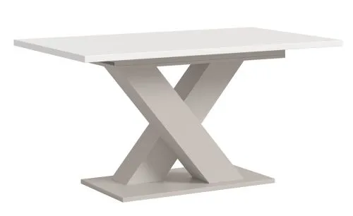 Esstisch Motion | ausziehbar | X-Fuß | weiß / Kaschmir | 150(190)x90