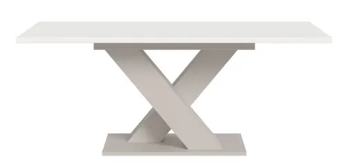 Esstisch Motion | ausziehbar | X-Fuß | weiß / Kaschmir | 150(190)x90