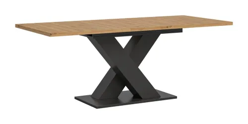 Esstisch Motion | ausziehbar | X-Fußgestell | Artisan Eiche / grau | 150(190)x90