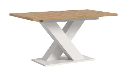 Esstisch Motion | ausziehbar | X-Fußgestell | Artisan Eiche / weiß | 150(190)x80