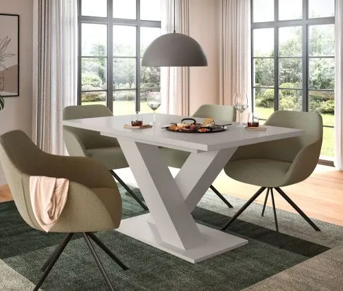 Esstisch Motion | ausziehbar | X-Fußgestell | Kaschmir | 150(190)x90