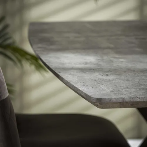 Esstisch Nabia | Bootsform | Beton Dekor | 190 x 90