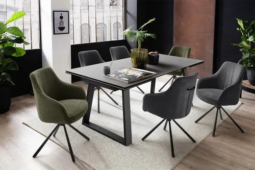 Esstisch Narbonne | anthrazit / schwarz | ausziehbar | 200(300) x 100