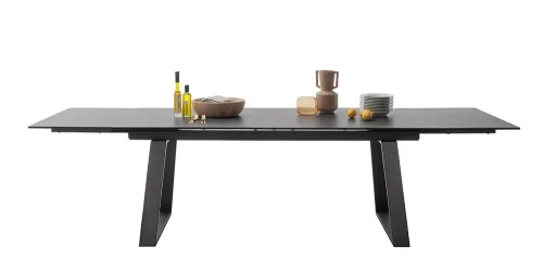 Esstisch Narbonne | anthrazit / schwarz | ausziehbar | 200(300) x 100