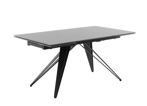 Esstisch Nemuro | grau / schwarz | ausziehbar | 160(240) x 90